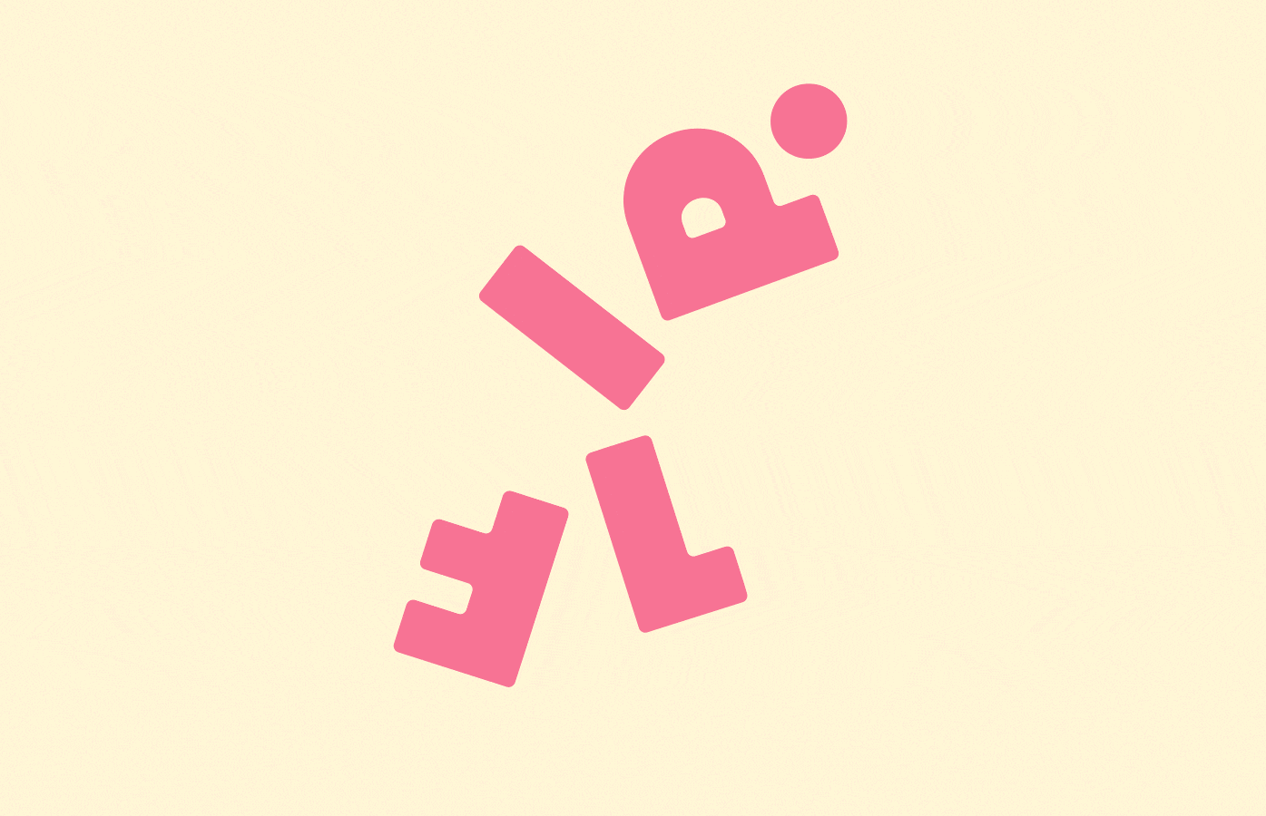 flip animation of the word