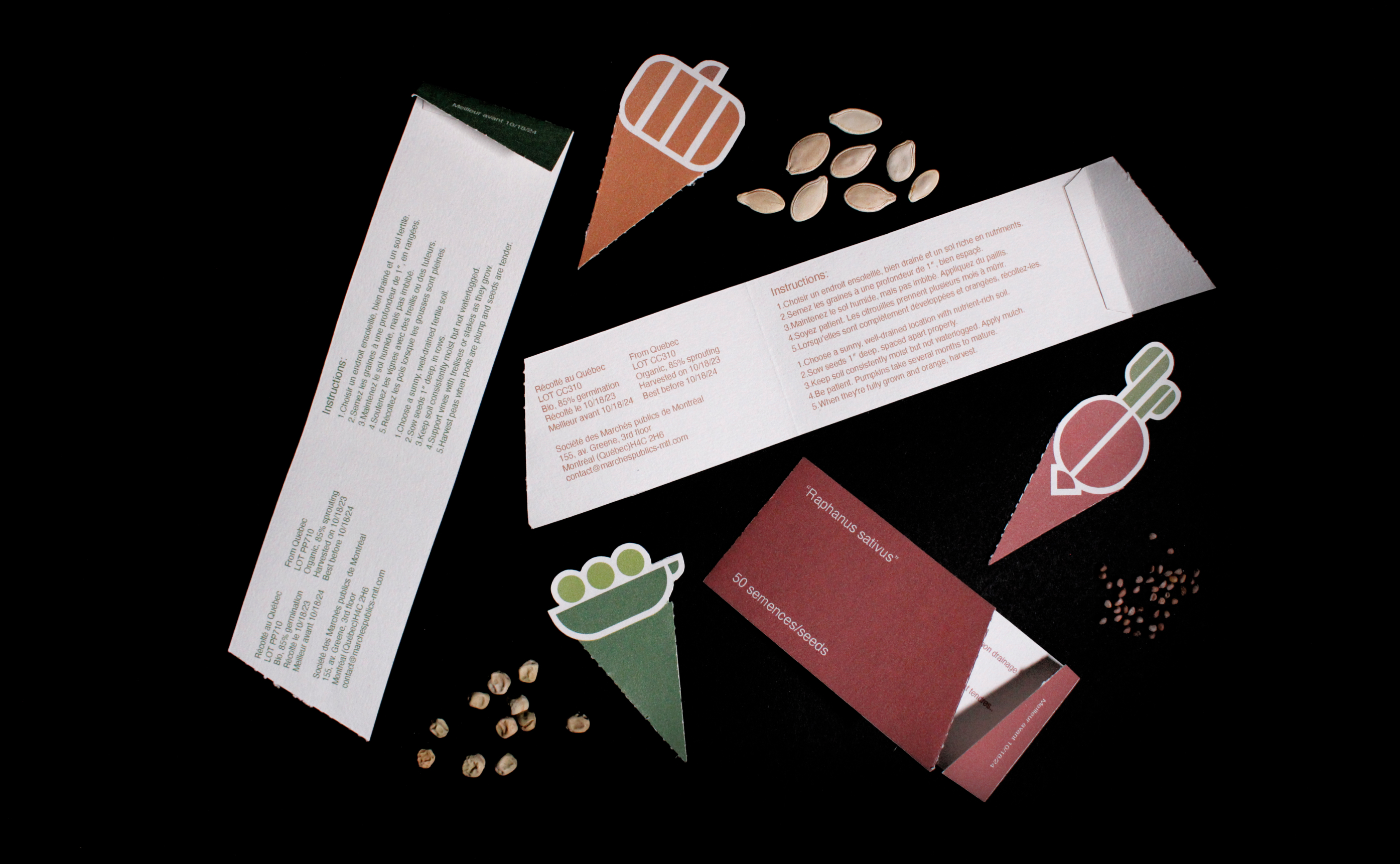 picture of labels and planters