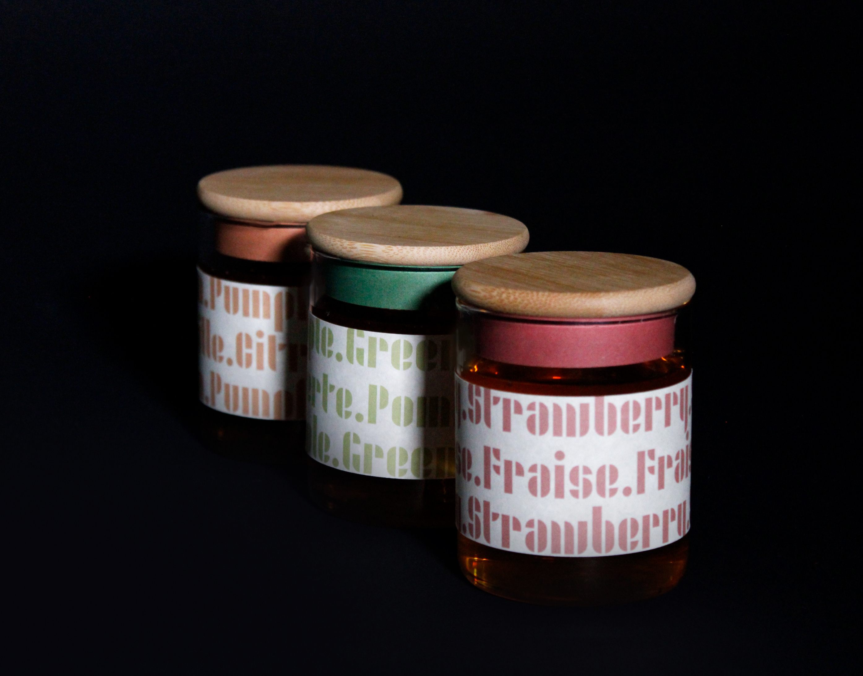 picture of three honey jars